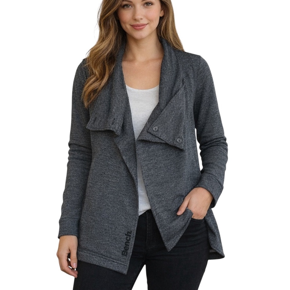 Bench‎ Women's Charcoal Sweatshirt Cardigan